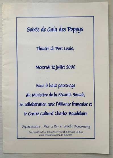 Poppys gala programme